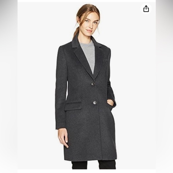 Haven Gray Single Breasted Wool Coat - Picture 1 of 10